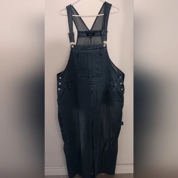 DENIM OVERALLS MEDIUM WASH SIZE 3X - Picture 4 of 14